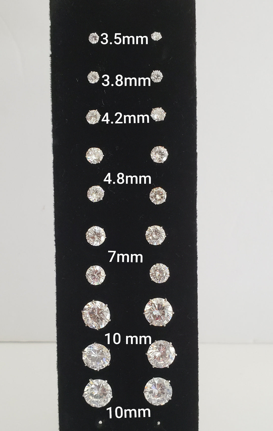 Round CZ Stud Earrings