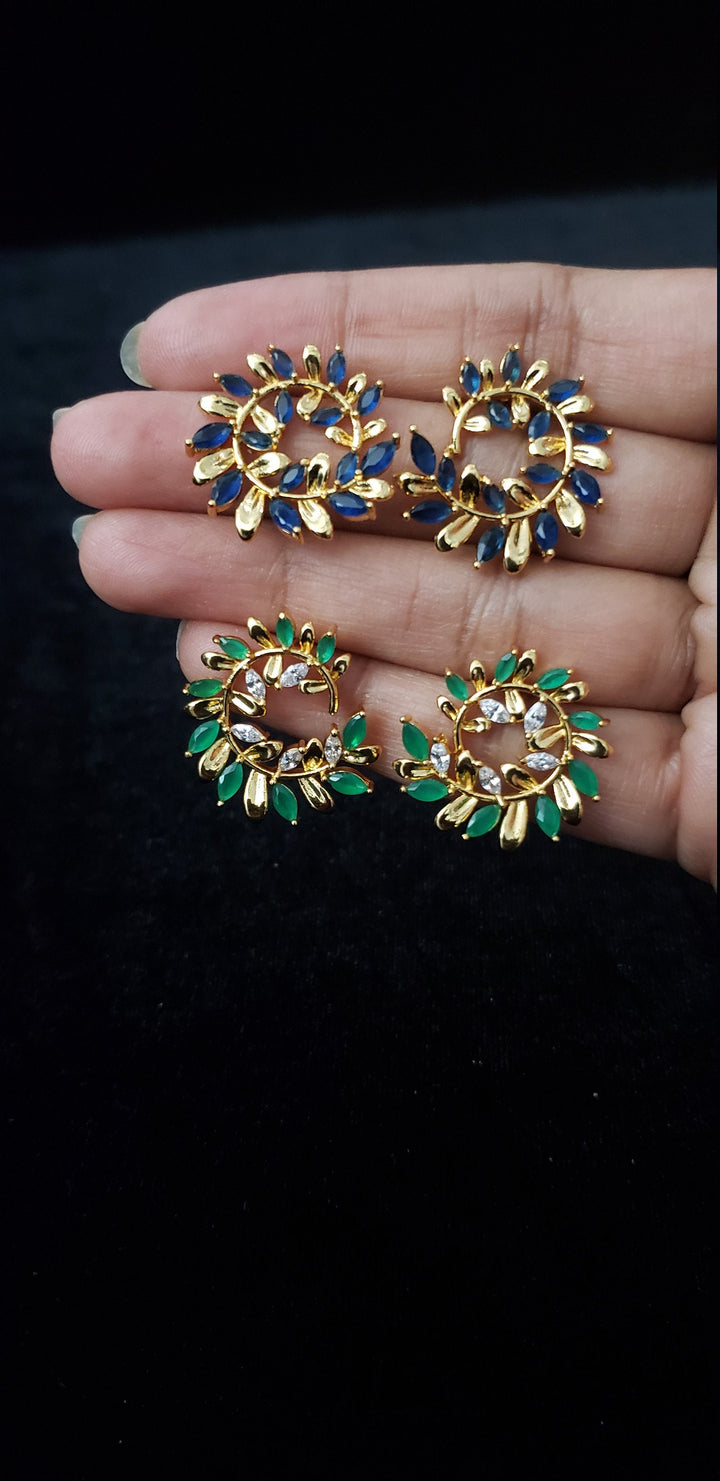 Emerald and Sapphire studs