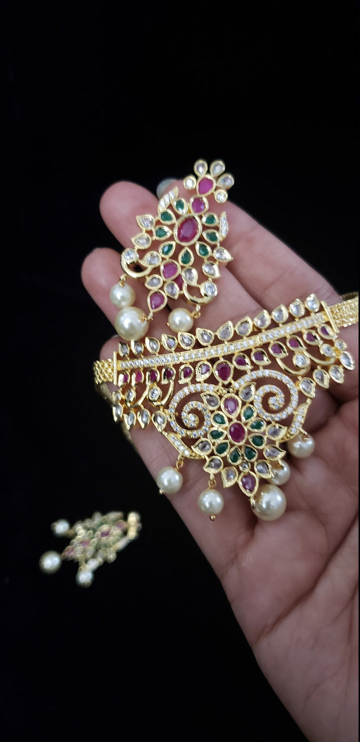 Choker set with earrings