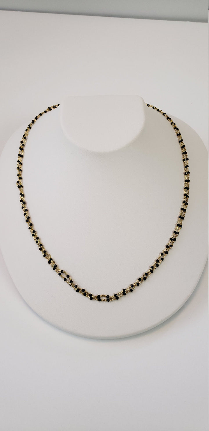 2L Short black beads