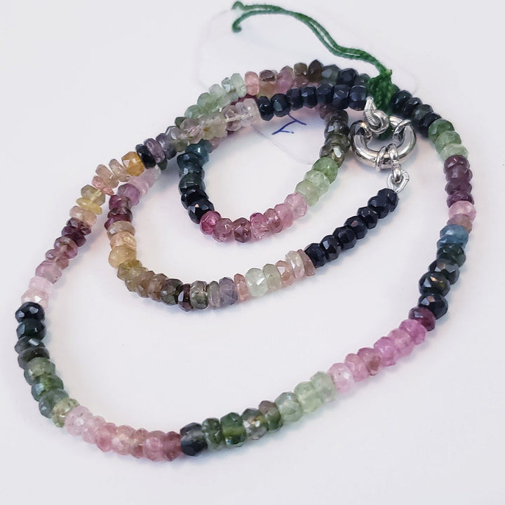 Watermelon tourmaline chain