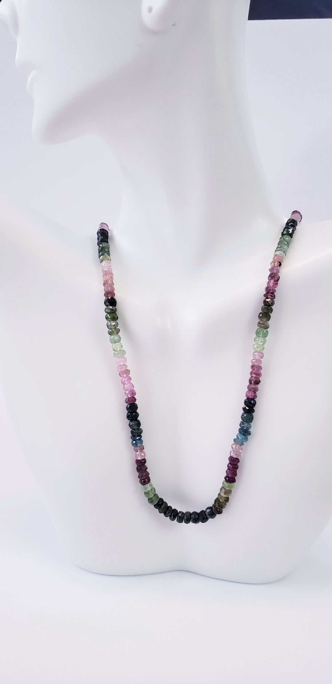 Watermelon tourmaline chain