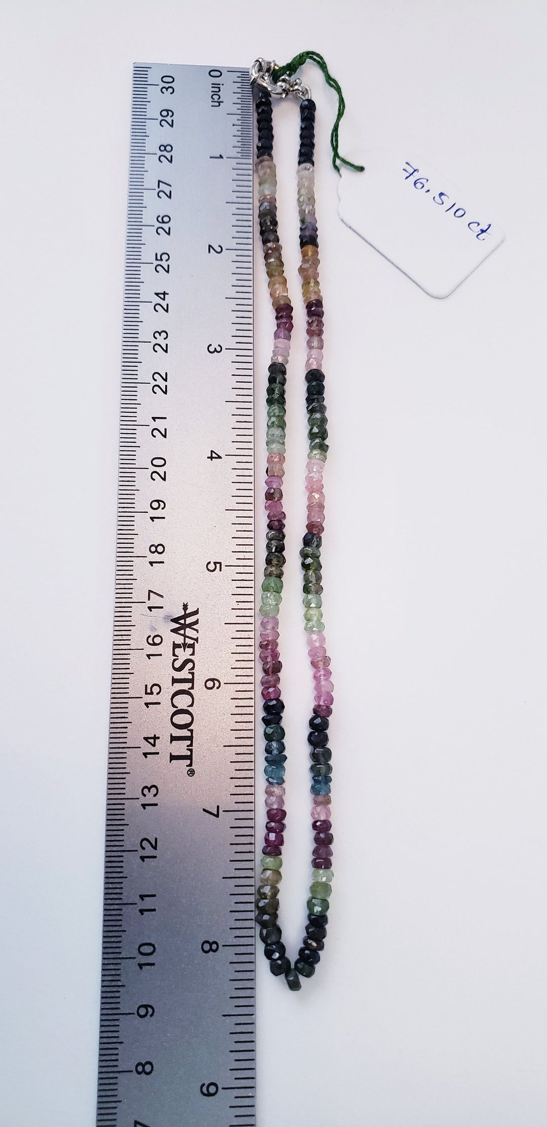 Watermelon tourmaline chain