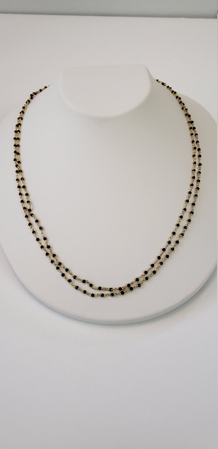 2L Short black beads