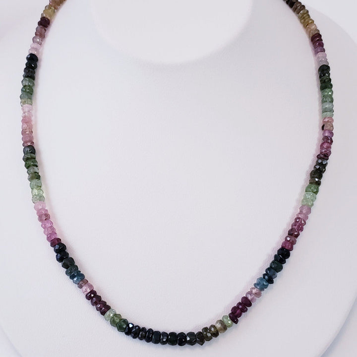 Watermelon tourmaline chain