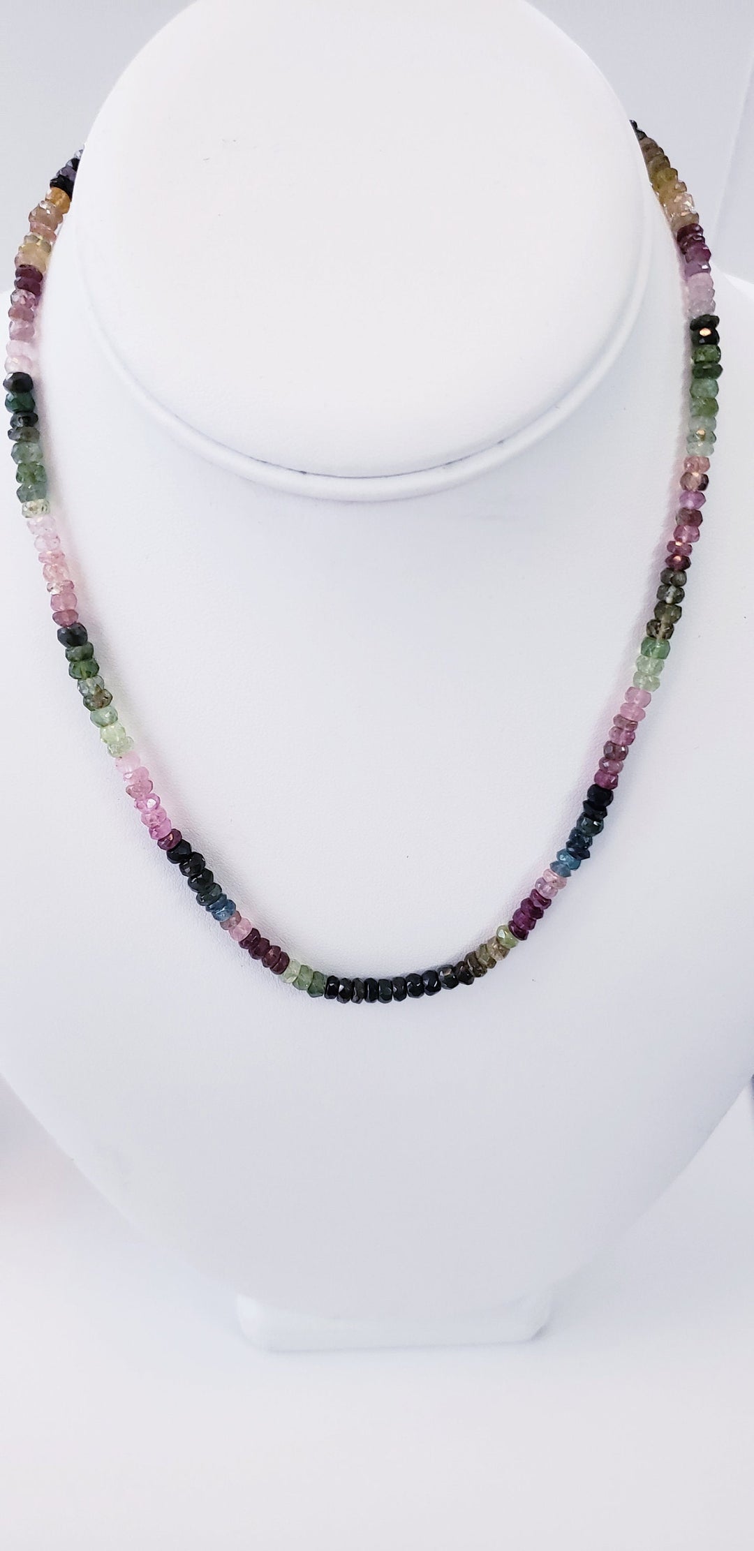 Watermelon tourmaline chain