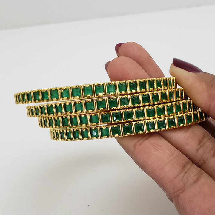 Emeralds 4 bangles set