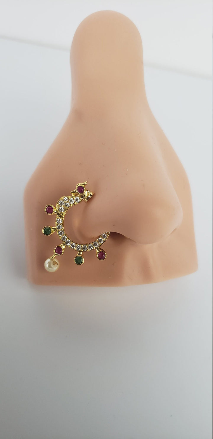 CZ Right Nose Ring
