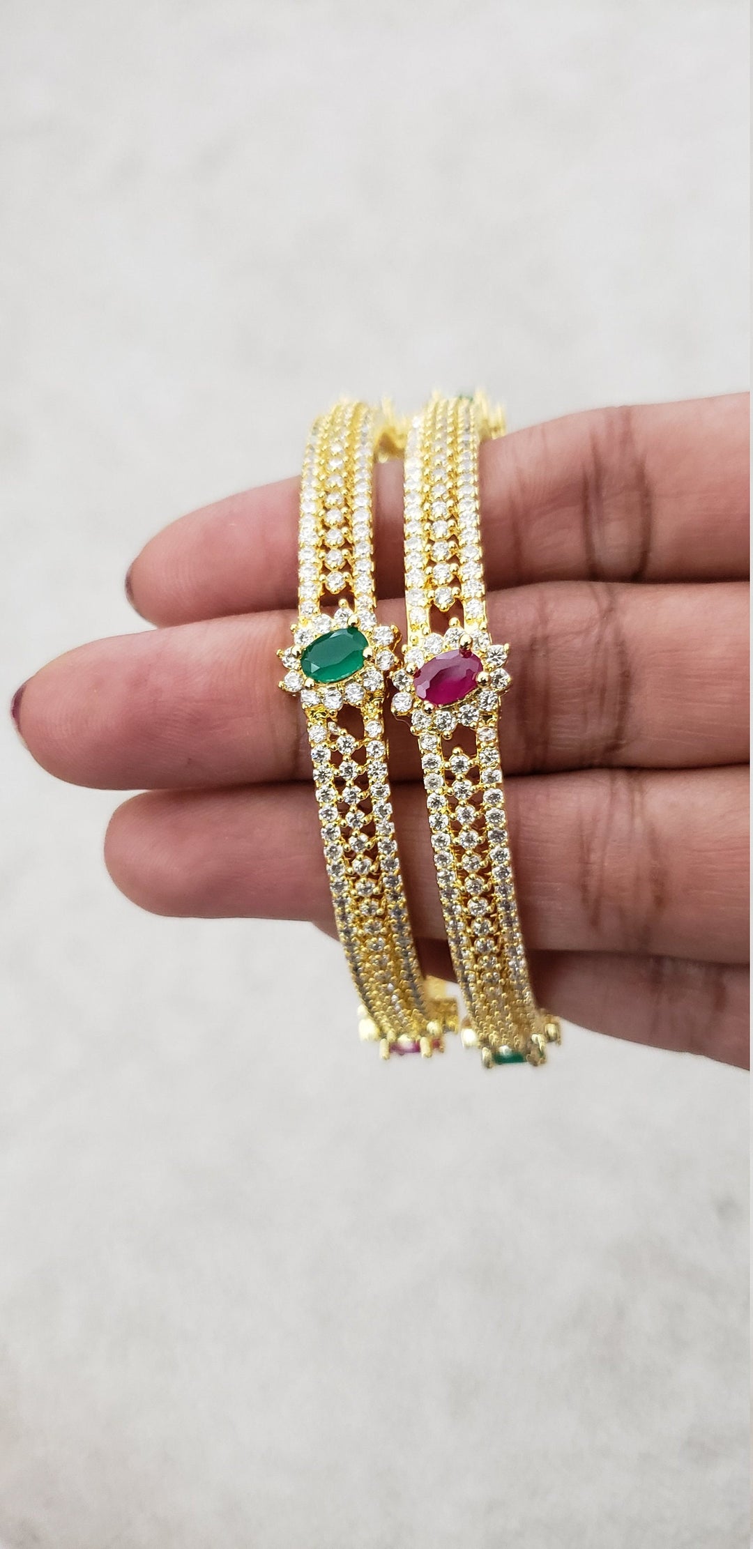 cz Bangles pair