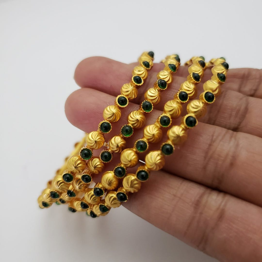 Green Pota Matt bangles