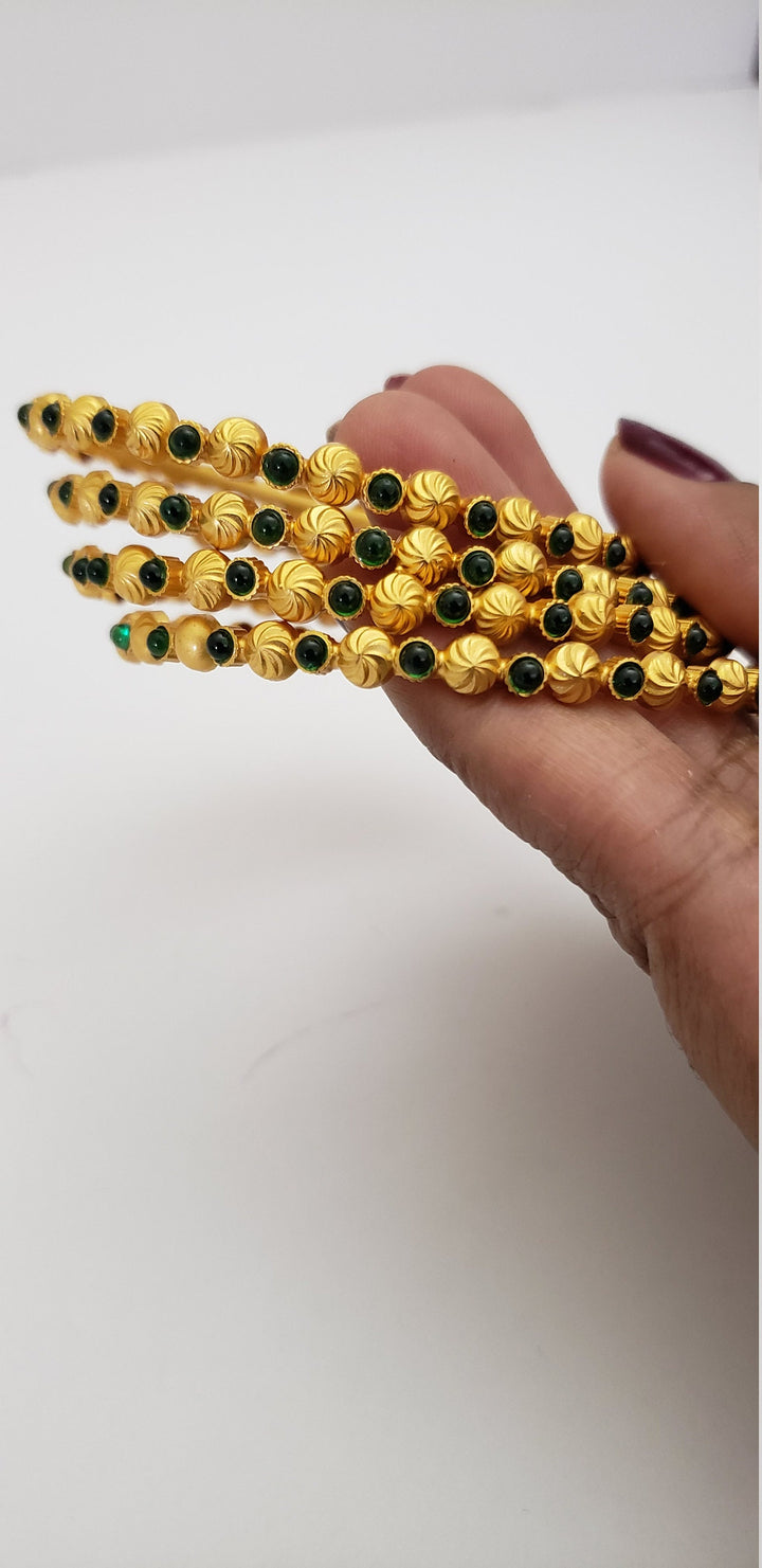 Green Pota Matt bangles