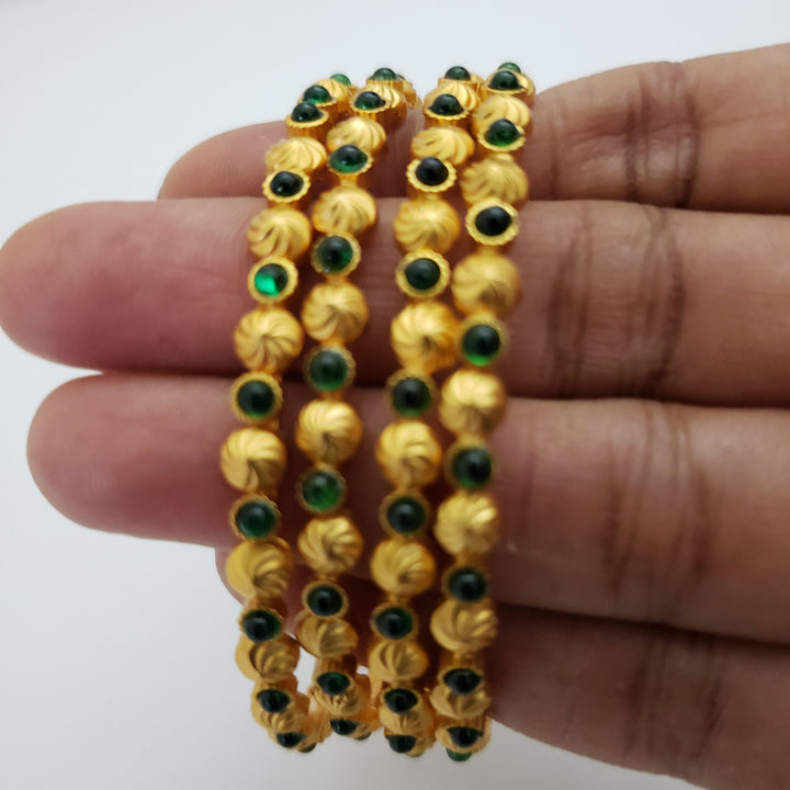 Green Pota Matt bangles