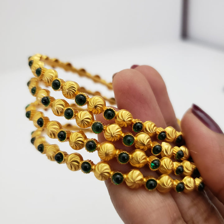Green Pota Matt bangles