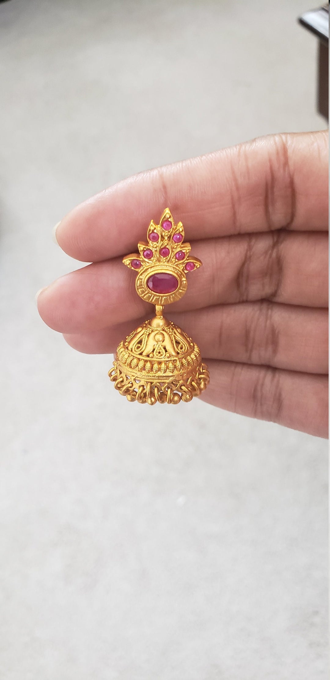Matt Finish Ruby Necklace