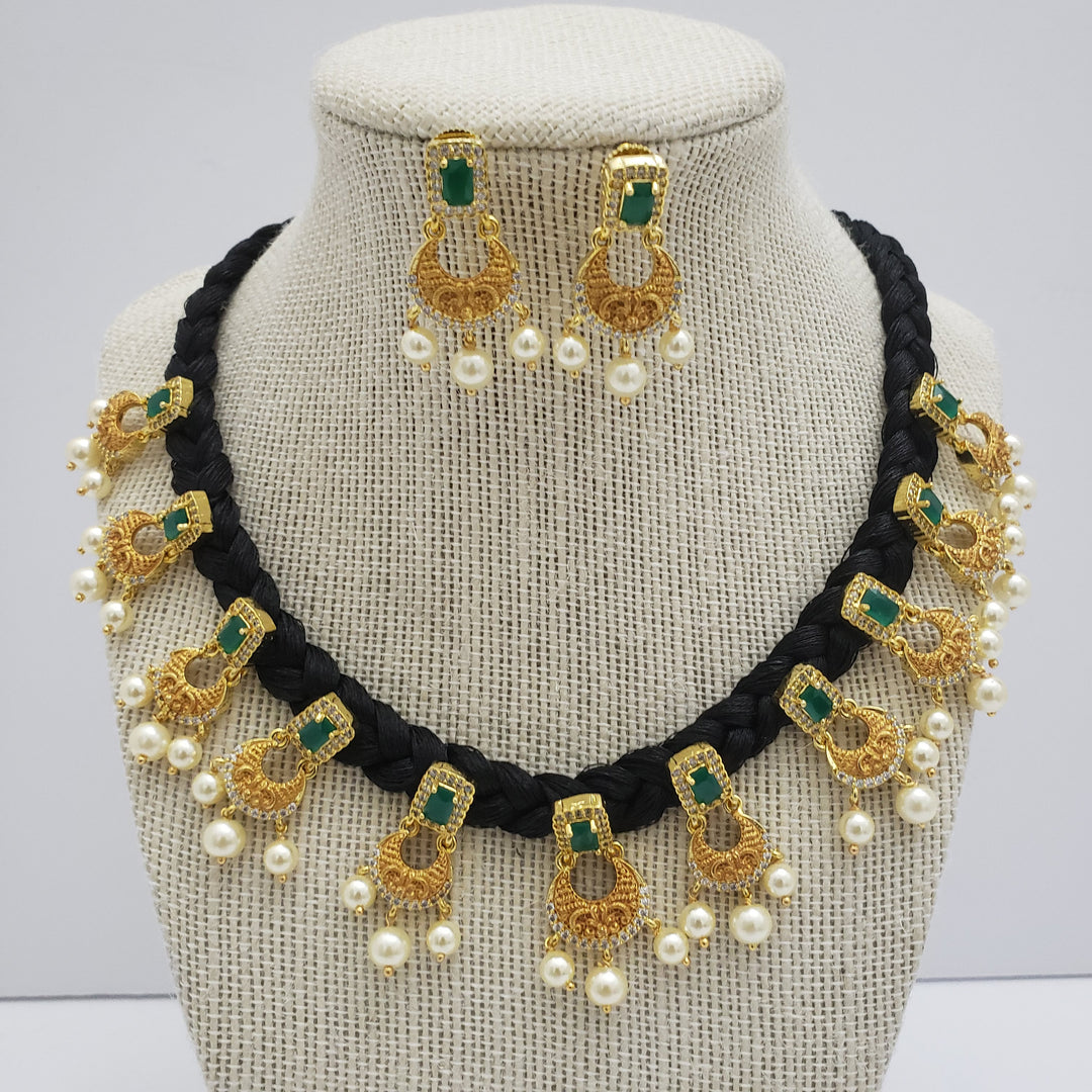 Black Silk Thread Necklace