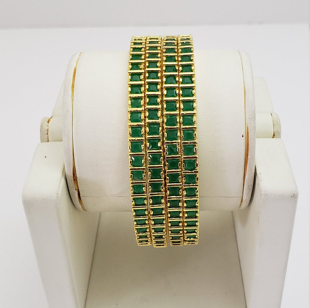 Emeralds 4 bangles set