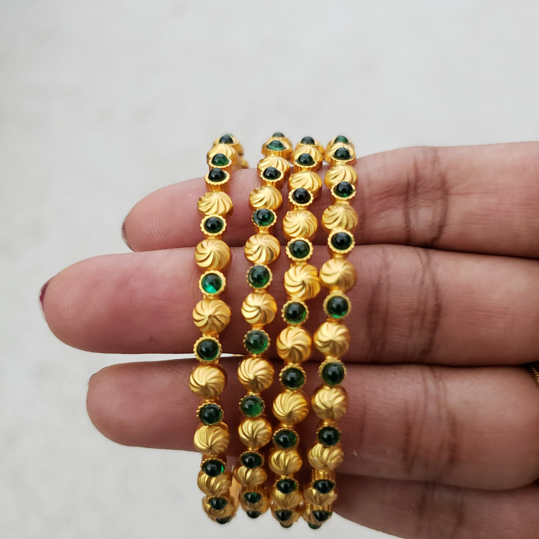 Green Pota Matt bangles