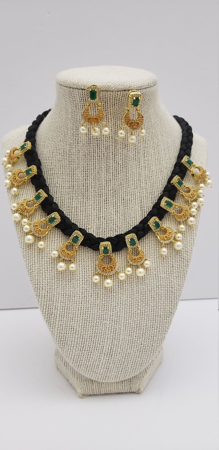 Black Silk Thread Necklace