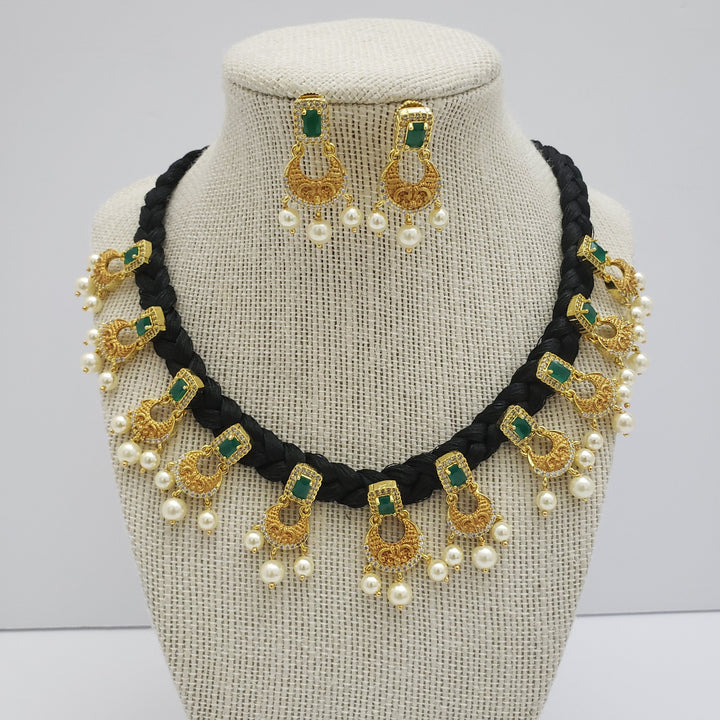 Black Silk Thread Necklace