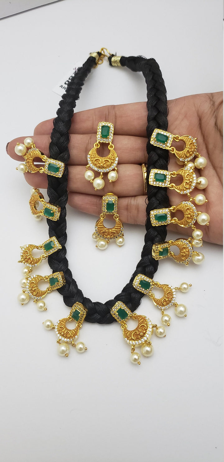 Black Silk Thread Necklace