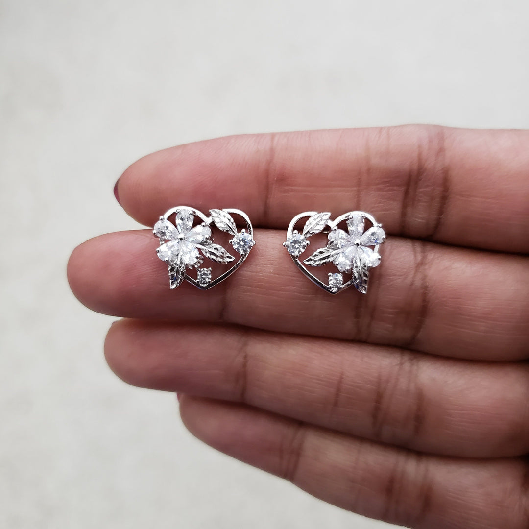 Heart Silver studs