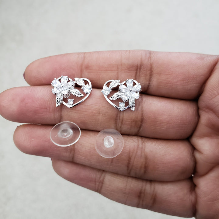 Heart Silver studs