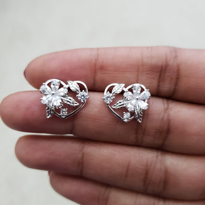 Heart Silver studs