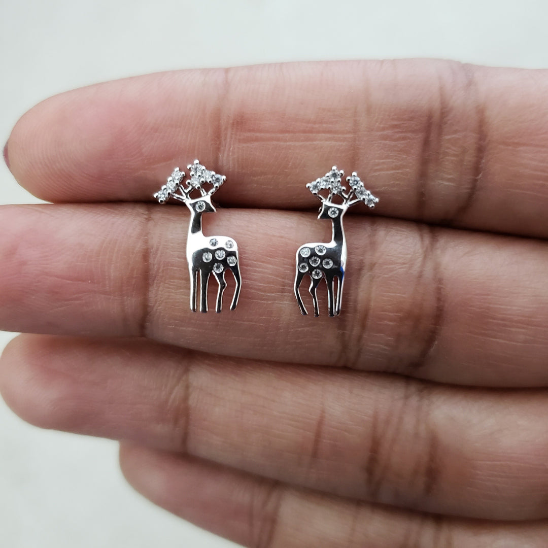 Deer Silver studs