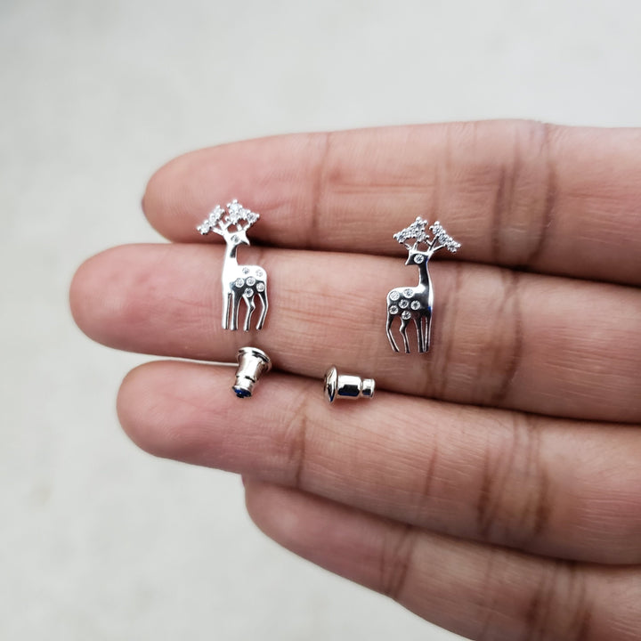 Deer Silver studs