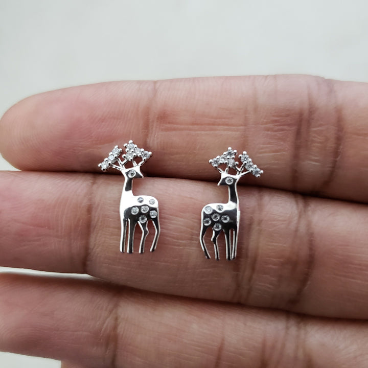Deer Silver studs