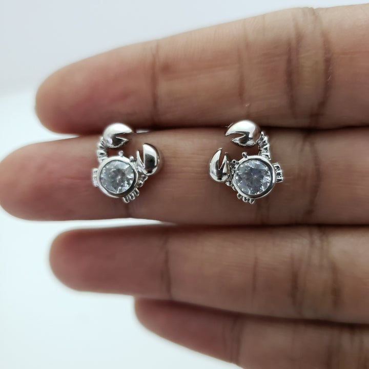Crab design Silver studs