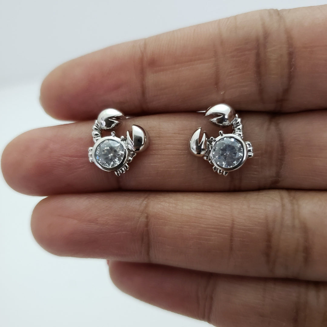 Crab design Silver studs
