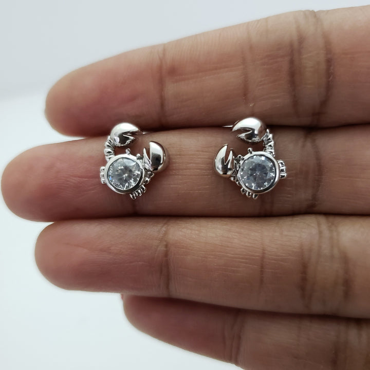 Crab design Silver studs