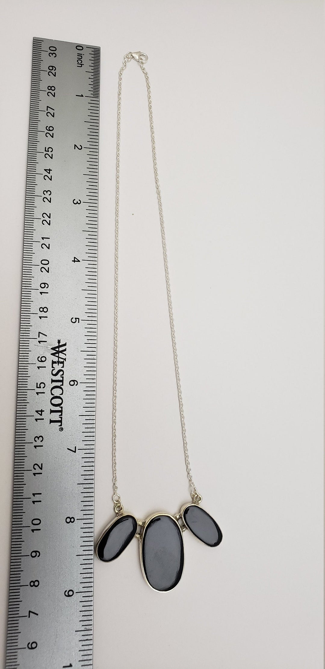 Silver Black onyx Chain