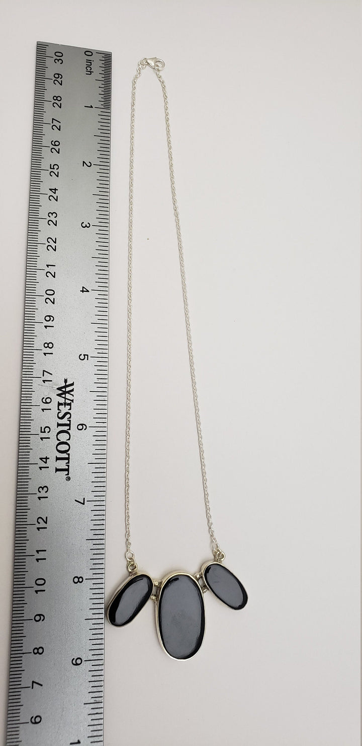 Silver Black onyx Chain