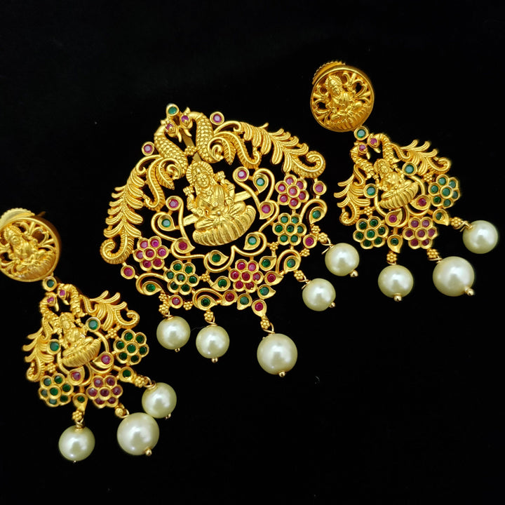 Lakshmi Matte Pendant set