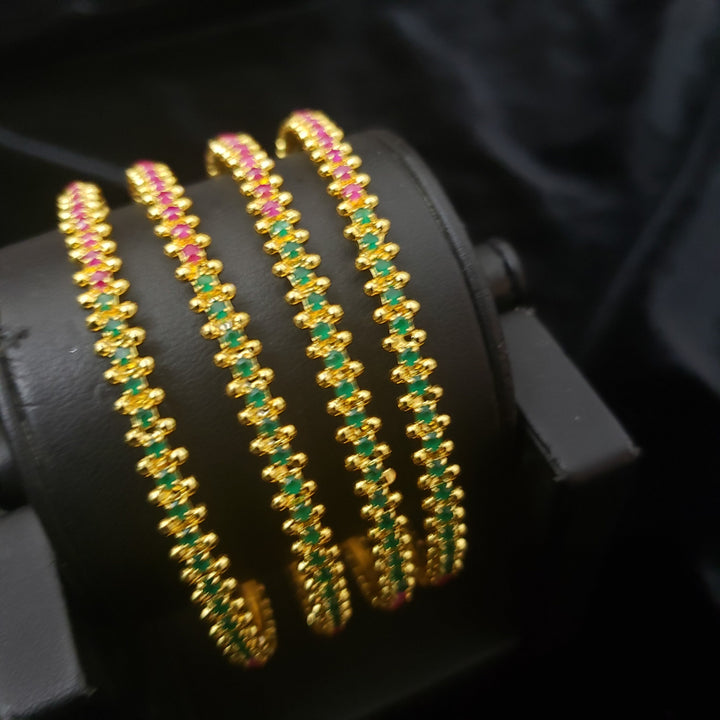 Pink and green Bangles