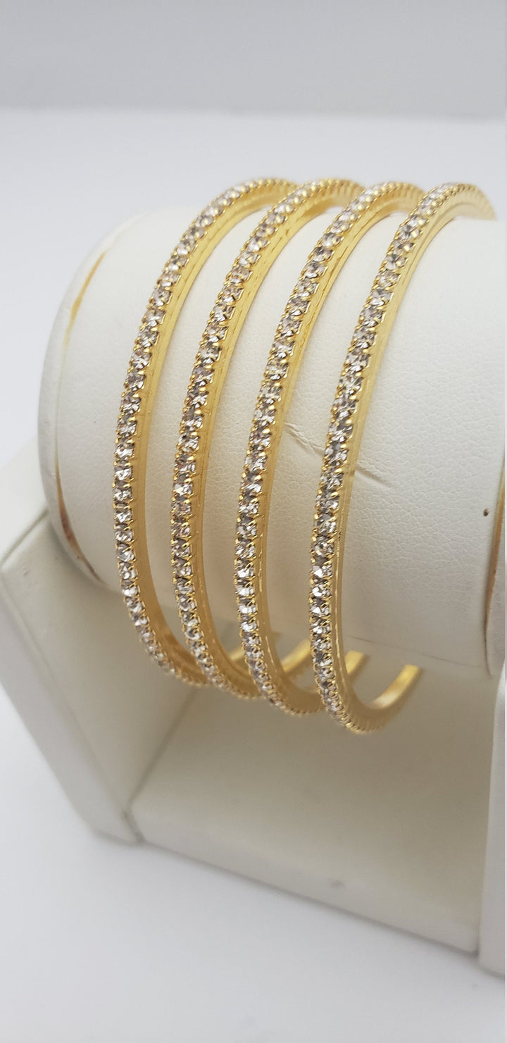 White Bangles Set