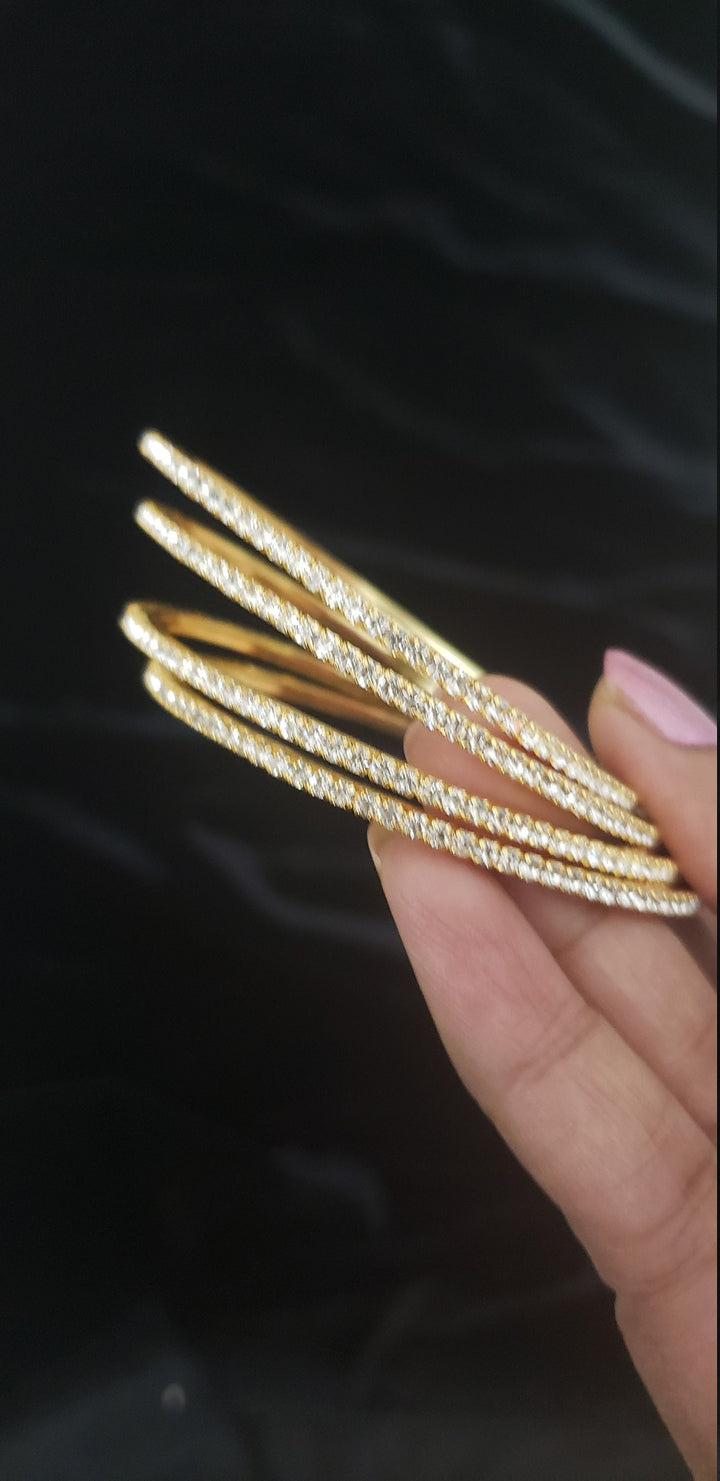 White Bangles Set