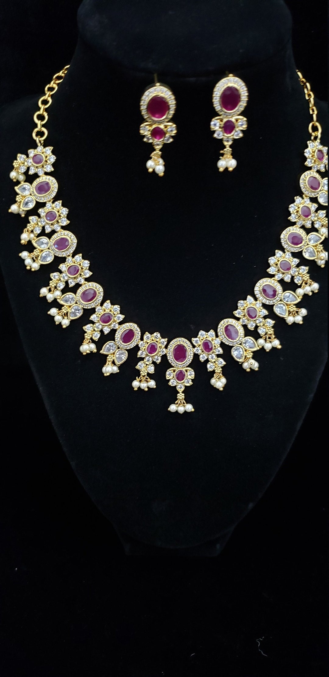 ruby with Pearls necklace