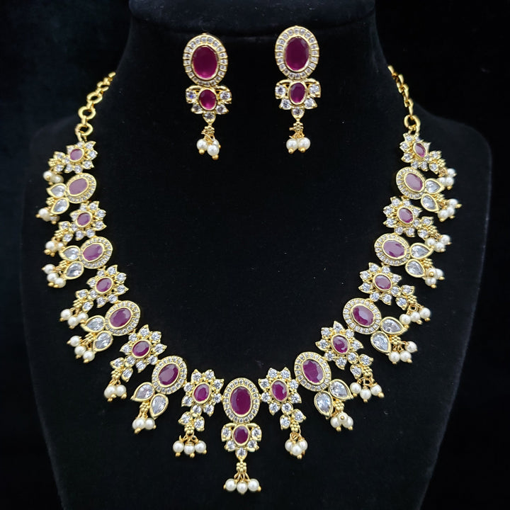 ruby with Pearls necklace