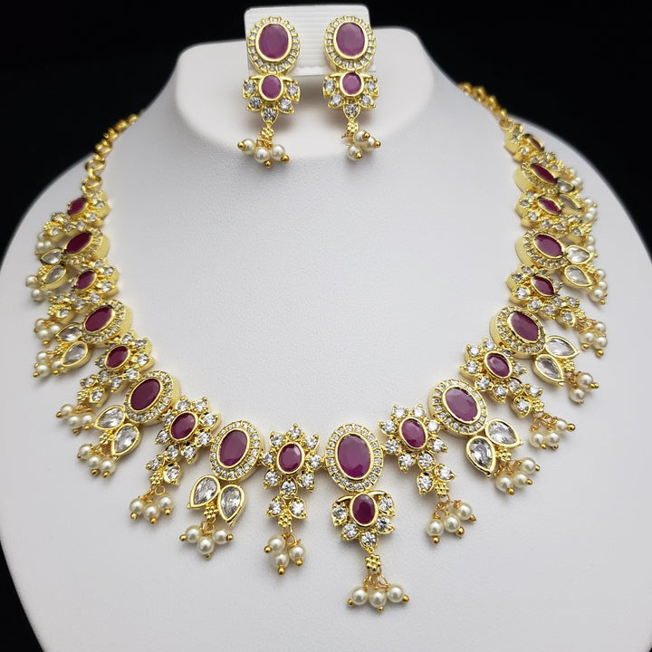 ruby with Pearls necklace