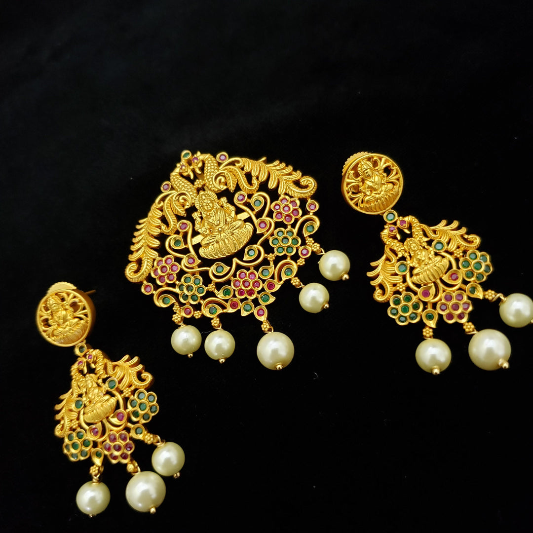 Lakshmi Matte Pendant set