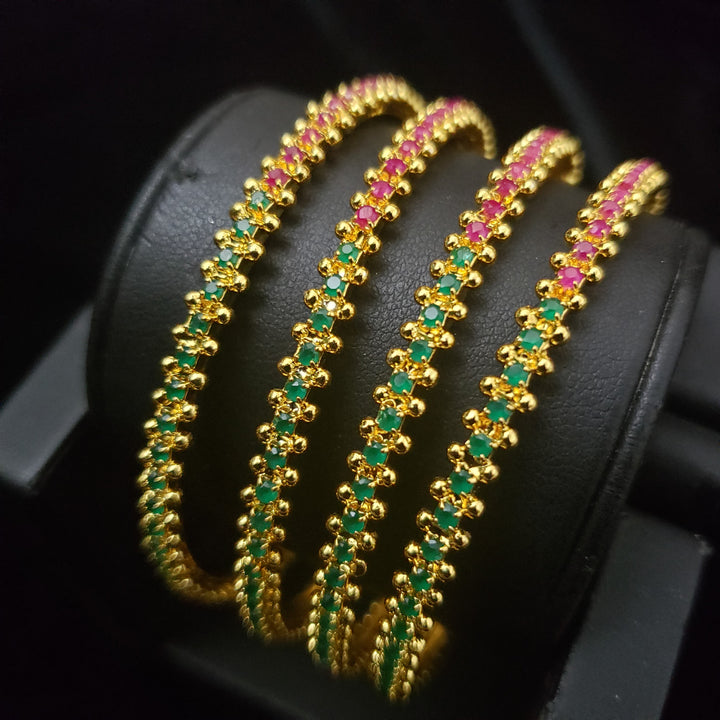 Pink and green Bangles