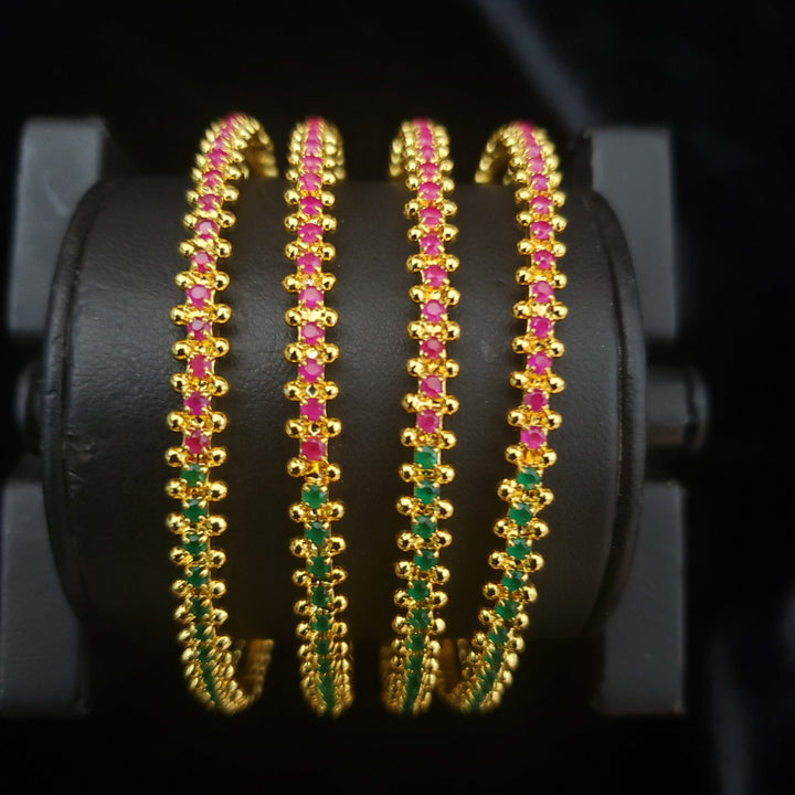 Pink and green Bangles
