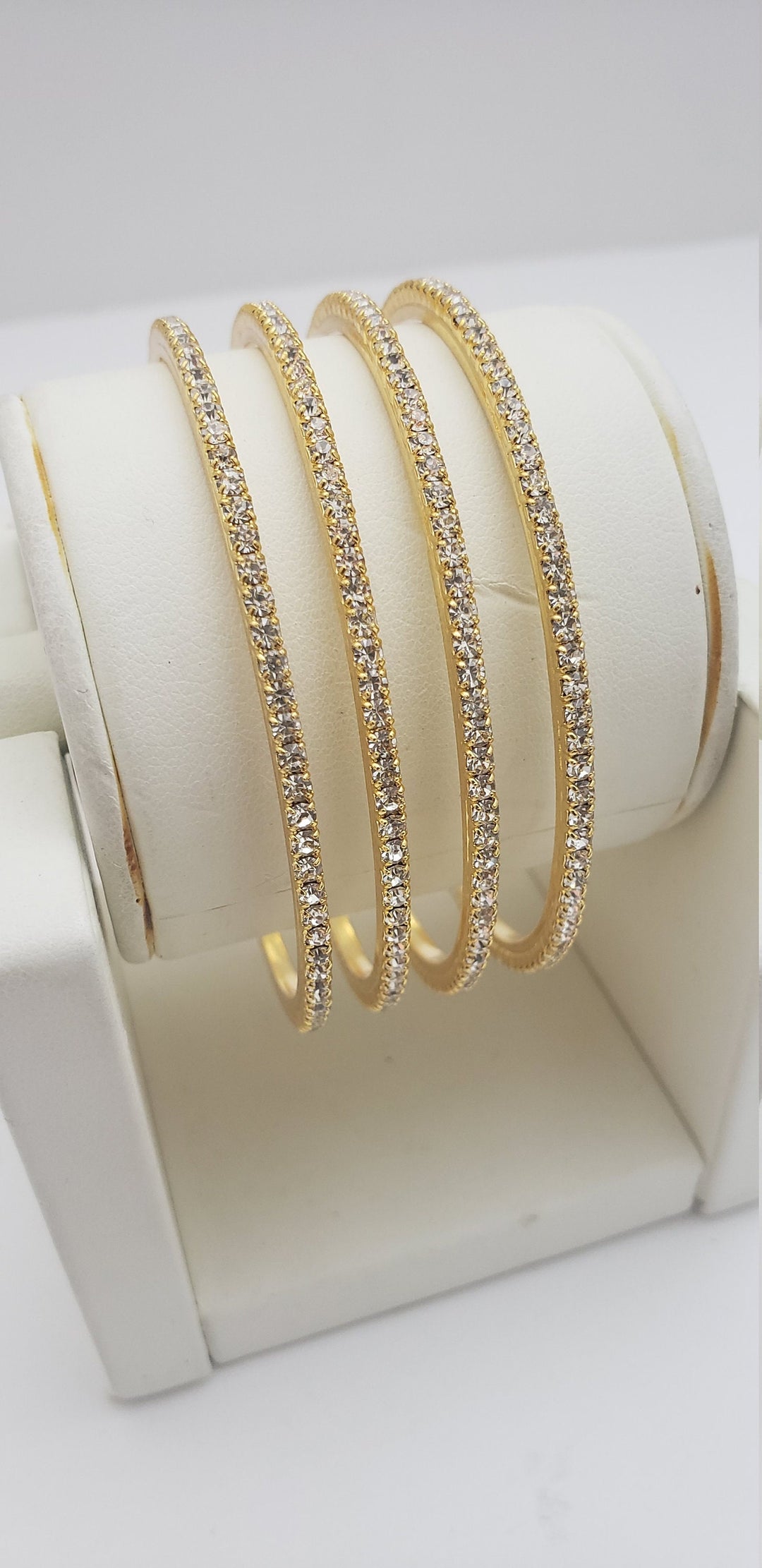 White Bangles Set