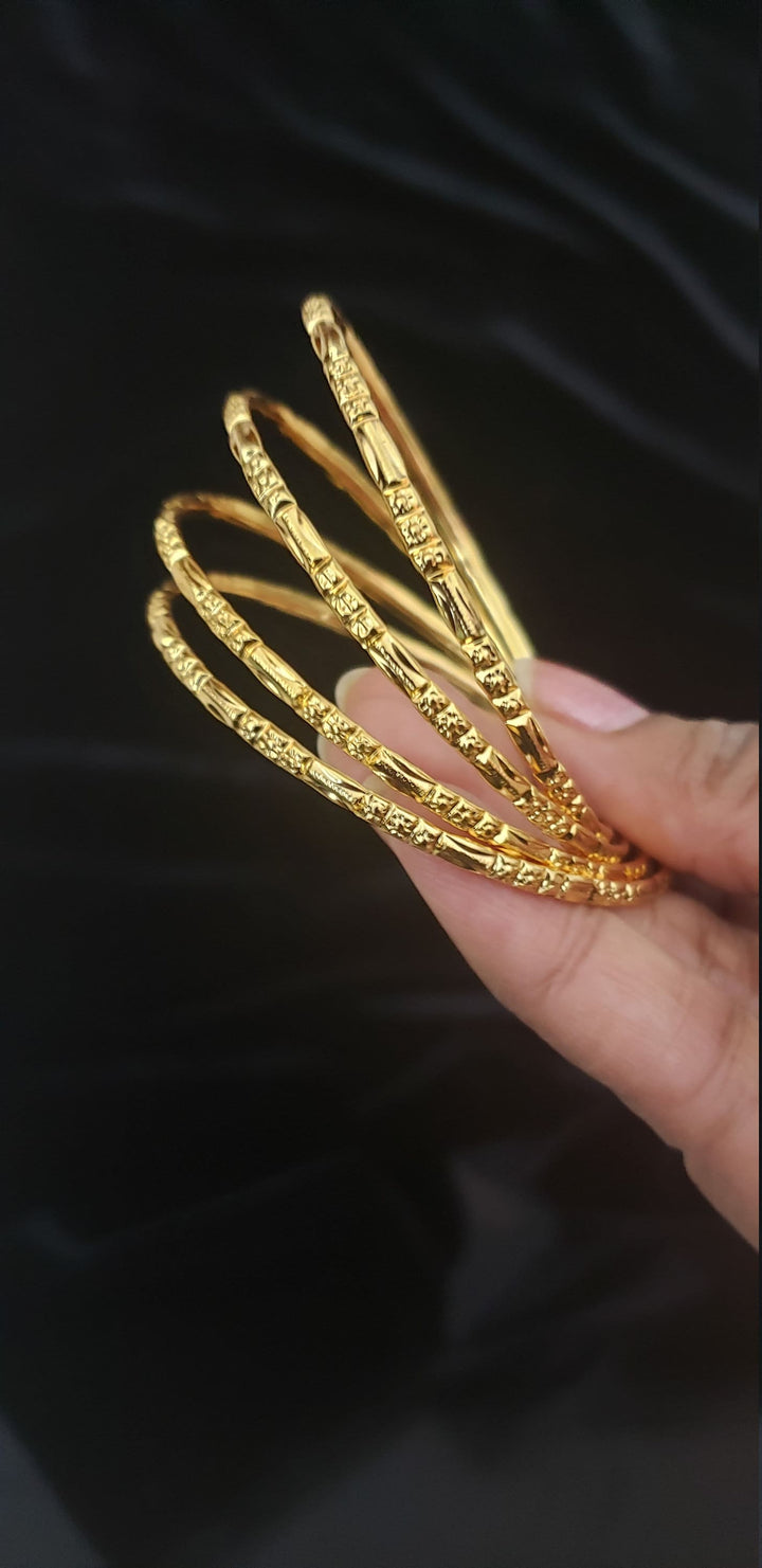 Gold covering Bangles Set