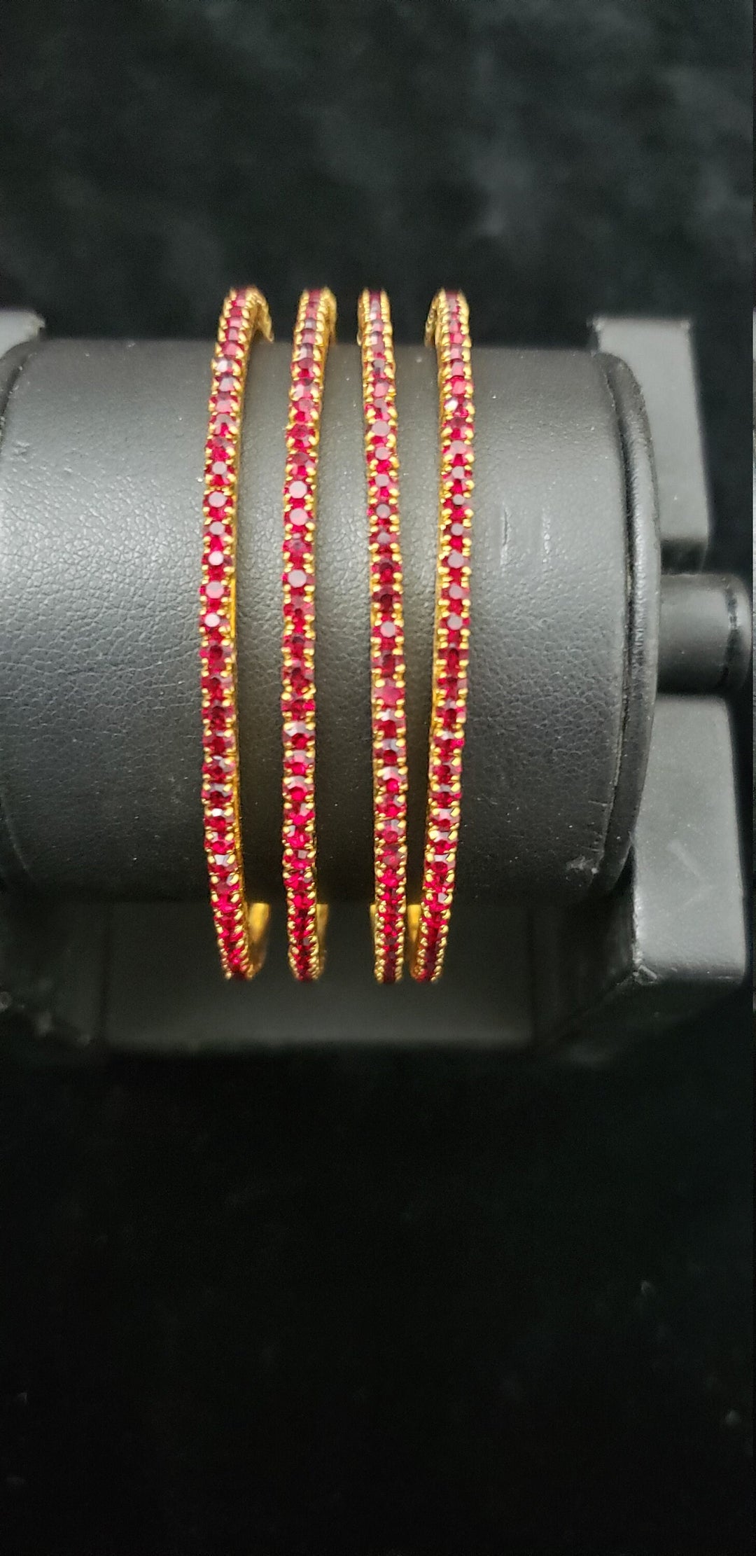 Maroon stone bangles