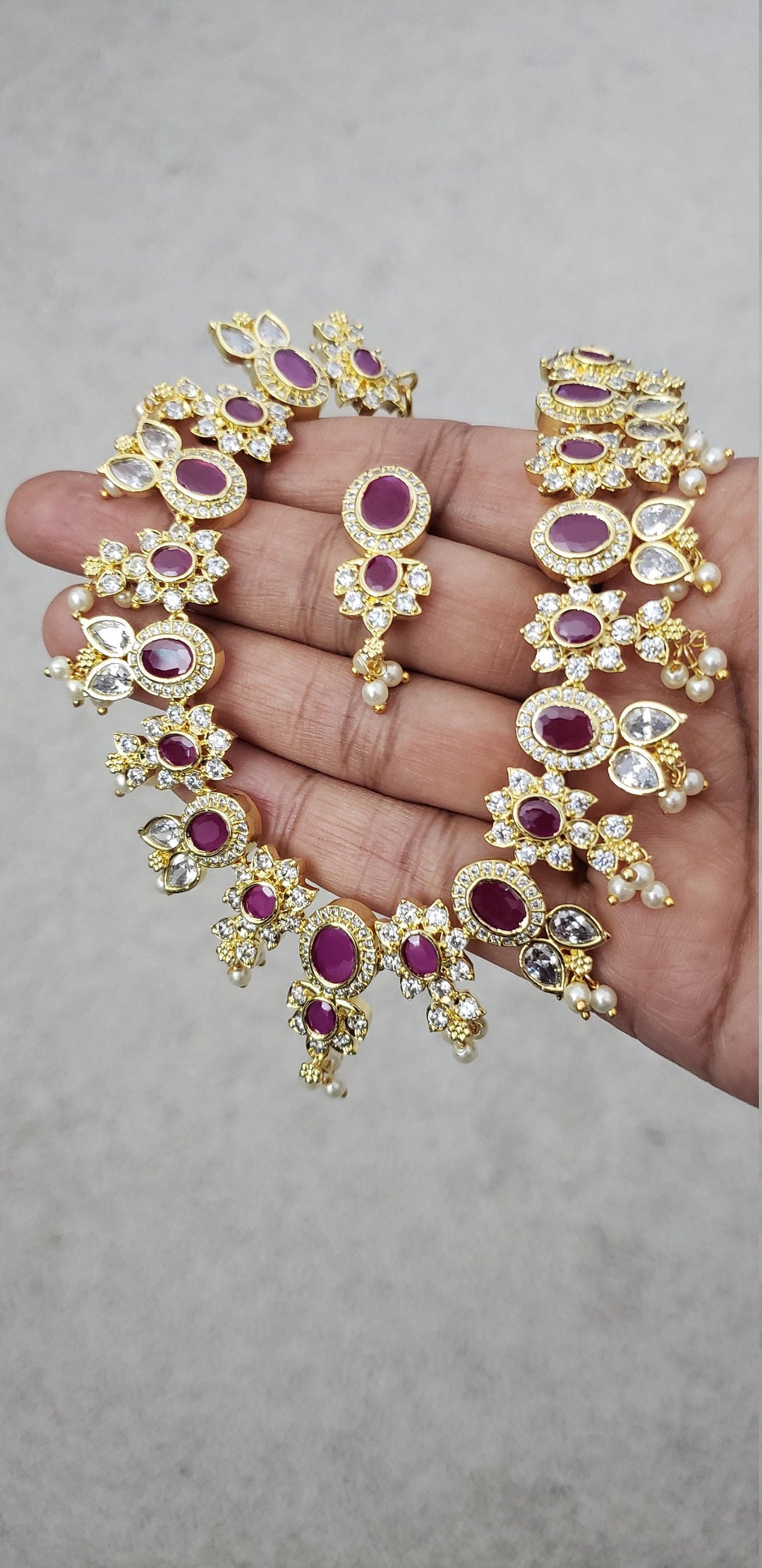 ruby with Pearls necklace