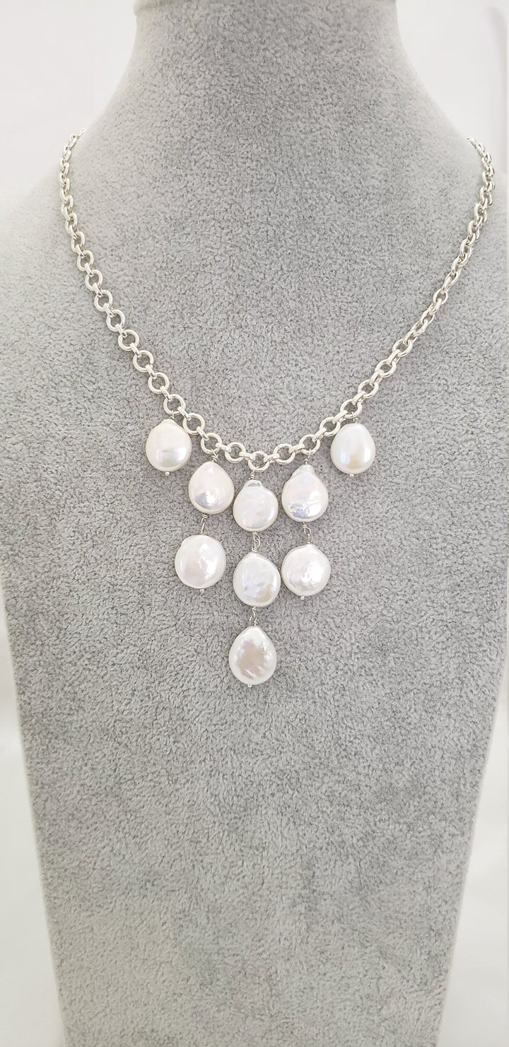 14mm Coin Pearl Necklace